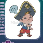 Jake Never Land Pirate boy cartoon embroidery designs - Instant Download