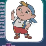 Cute Cartoon Pirate Boy Embroidery Designs for Kids Adventures - Instant Download