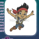 Jake and the Never Land Pirates Flying Pose Embroidery Designs - Instant Download
