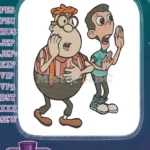 Funny Carl Wheezer Sheen Estevez scared cartoon embroidery designs - Instant Download