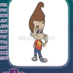 Popular Jimmy Neutron happy boy cartoon character embroidery designs - Instant Download