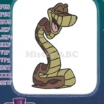 Smiling Cartoon Snake Kaa Jungle Book Embroidery Designs - Instant Download