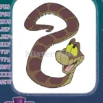 Disney Jungle Book Kaa the python snake embroidery designs - Instant Download