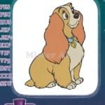 Smiling Lady from Disney's Lady and the Tramp embroidery designs - Instant Download