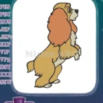 Classic cartoon golden cocker spaniel dog embroidery designs - Instant Download