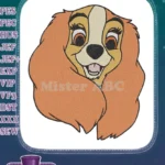 Lady and the Tramp cartoon dog embroidery designs - Instant Download