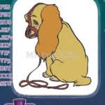 Pensive Lady from Lady and the Tramp dog embroidery designs - Instant Download