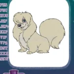 Adorable Light-Colored Shaggy Dog Embroidery Designs for Pet Lovers - Instant Download