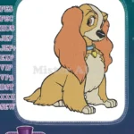 Classic Lady from Lady and the Tramp dog embroidery designs - Instant Download