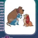 Trusty Jock Lady Disney Dogs Friends Embroidery Designs - Instant Download