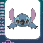 Cute Blue Stitch Alien Character Embroidery Designs for Fans - Instant Download