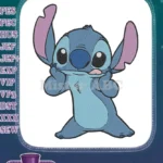 Stitch funny face Lilo and Stitch character embroidery designs - Instant Download