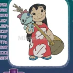 Lilo with Scrump rag doll cute Disney character embroidery designs - Instant Download