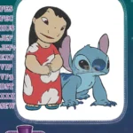Lilo and Stitch cartoon character embroidery designs - Instant Download