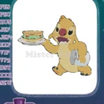 Happy Reuben Experiment 625 eating giant sandwich embroidery designs - Instant Download