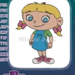 Little Einsteins Annie cartoon character embroidery designs - Instant Download