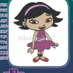 Little Einsteins June Ballerina Purple Dress Embroidery Designs - Instant Download