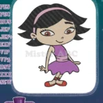 Little Einsteins June ballerina girl embroidery designs for kids - Instant Download