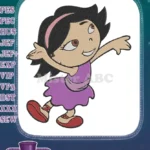 Happy June Little Einsteins character dancing pose embroidery designs - Instant Download
