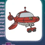 Little Einsteins Red Rocket Ship Cartoon Embroidery Designs - Instant Download