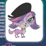 Stylish Zoe Trent Littlest Pet Shop dog embroidery designs - Instant Download