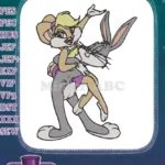 Bugs Bunny Lola Bunny Dancing Cartoon Embroidery Designs - Instant Download