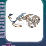 Wile E Coyote Road Runner chasing cartoon embroidery designs - Instant Download