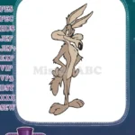 Wile E Coyote determined pose Looney Tunes cartoon embroidery designs - Instant Download
