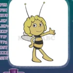 Maya the Bee cartoon character happy embroidery designs - Instant Download