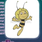 Cute flying Maya the Bee cartoon character embroidery designs - Instant Download