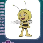 Maya the Bee smiling cartoon character embroidery designs - Instant Download