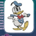 Classic Donald Duck Cheerful Walking Pose Embroidery Designs - Instant Download