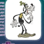 Funny Goofy classic Disney animated character embroidery designs - Instant Download