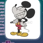 Happy Mickey Mouse Laughing Classic Cartoon Embroidery Designs - Instant Download