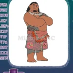 Maui demigod character embroidery designs inspired by Disney Moana - Instant Download