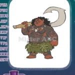 Mighty Polynesian Demigod Maui with Magical Hook Embroidery Designs - Instant Download