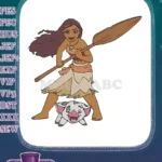 Moana and Pua Adventurous Disney Character Embroidery Designs - Instant Download