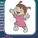Joyful Boo girl character from Monsters Inc. embroidery designs - Instant Download