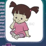Adorable Boo Monsters Inc. cartoon character embroidery designs - Instant Download