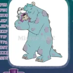 Sulley and Boo Hugging Monsters Inc Disney Embroidery Designs - Instant Download