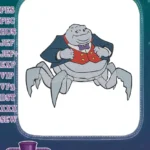 Jovial cartoon spider in waistcoat and jacket embroidery designs - Instant Download