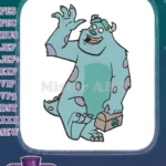 Sulley Monsters Inc Waving Smiling Holding Chest Embroidery Designs - Instant Download