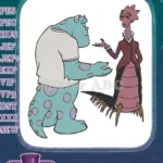 Disney Pixar Monsters Inc Sulley and Roz character embroidery designs - Instant Download