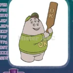 Monsters University Squishy with OK Paddle Machine Embroidery Designs - Instant Download