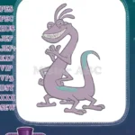 Sly Purple Randall Boggs Lizard Monster Character Embroidery Designs - Instant Download