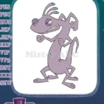 Angry Randall Boggs Monsters Inc purple lizard embroidery designs - Instant Download