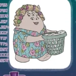 Monsters Inc Roz Laundry Day Character Embroidery Designs - Instant Download