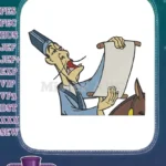 Ancient Chinese Official Reading Scroll Embroidery Designs for Traditional Art - Instant Download