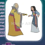 Wise Emperor and Mulan Disney Heroic Character Embroidery Designs - Instant Download