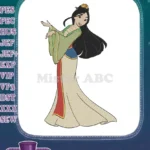 Beautiful Mulan Warrior Princess Traditional Chinese Dress Embroidery Designs - Instant Download